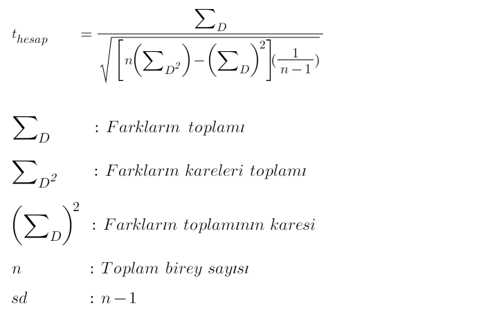 Bağımlı örneklem t testi